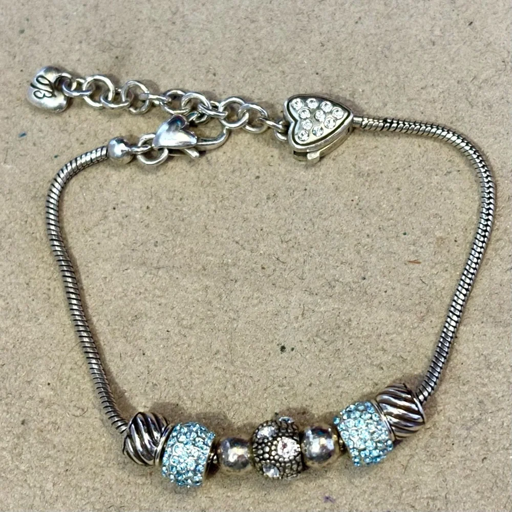 Two 🆕 Brighton Mini Stopper beads Hammered silver Fit MINI holders ONLY Retired